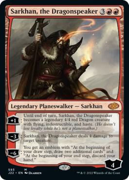 Sarkhan, the Dragonspeaker 593 card from Jumpstart 2022
