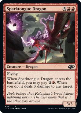 Sparktongue Dragon 604 card from Jumpstart 2022