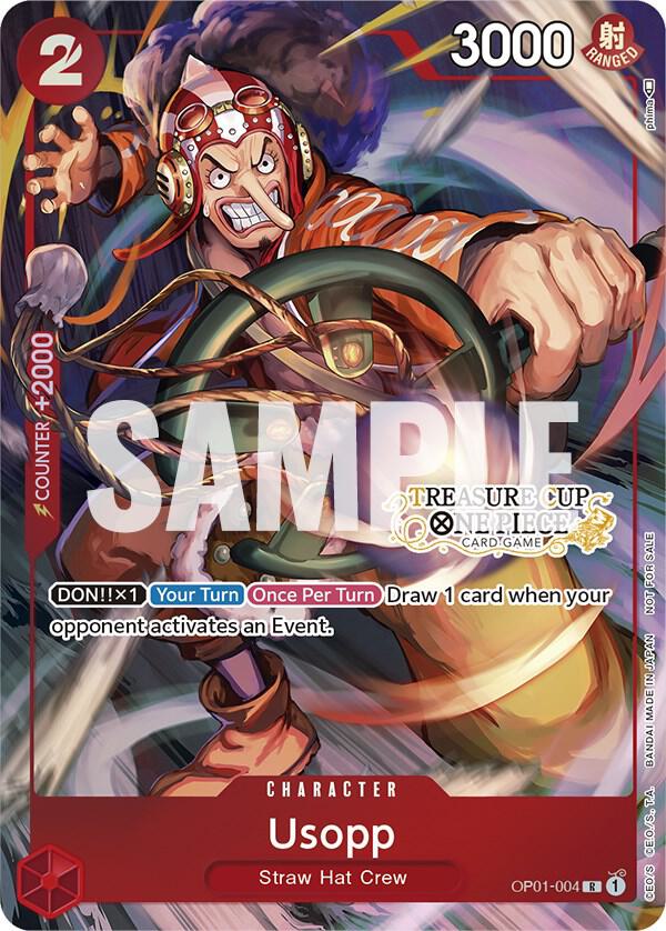 Usopp (Treasure Cup) OP01-004 card from One Piece Promotion Cards