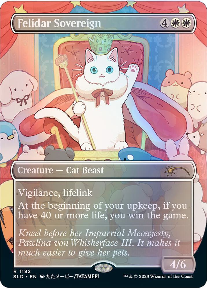 Felidar Sovereign 1182 card from Secret Lair Drop Series