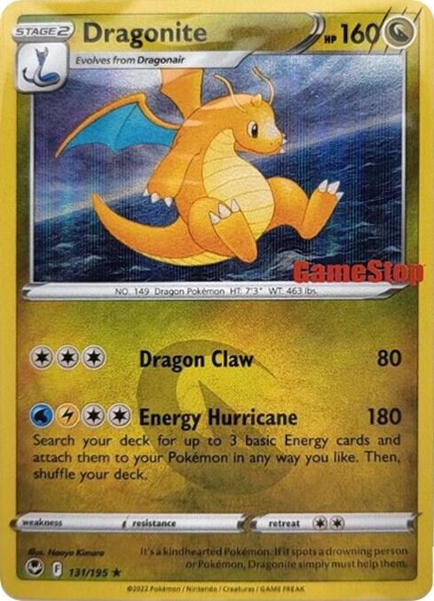 Dragonite (Gamestop Exclusive) 131/195 card from Miscellaneous Cards & Products