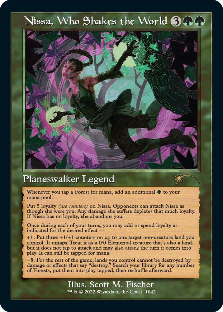 Nissa, Who Shakes the World (Retro Frame) 1042 card from Secret Lair Drop Series