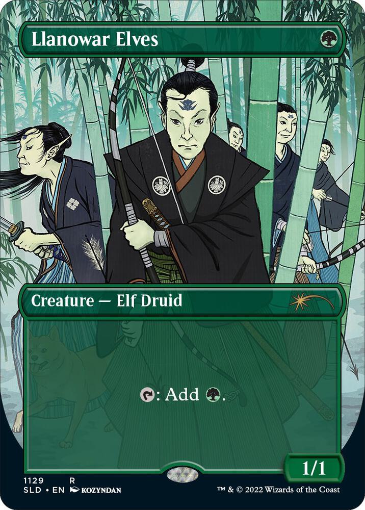 Llanowar Elves 1129 card from Secret Lair Drop Series