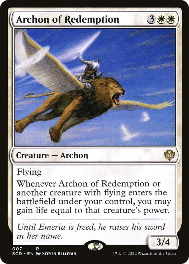 Archon of Redemption 7 card from Starter Commander Decks