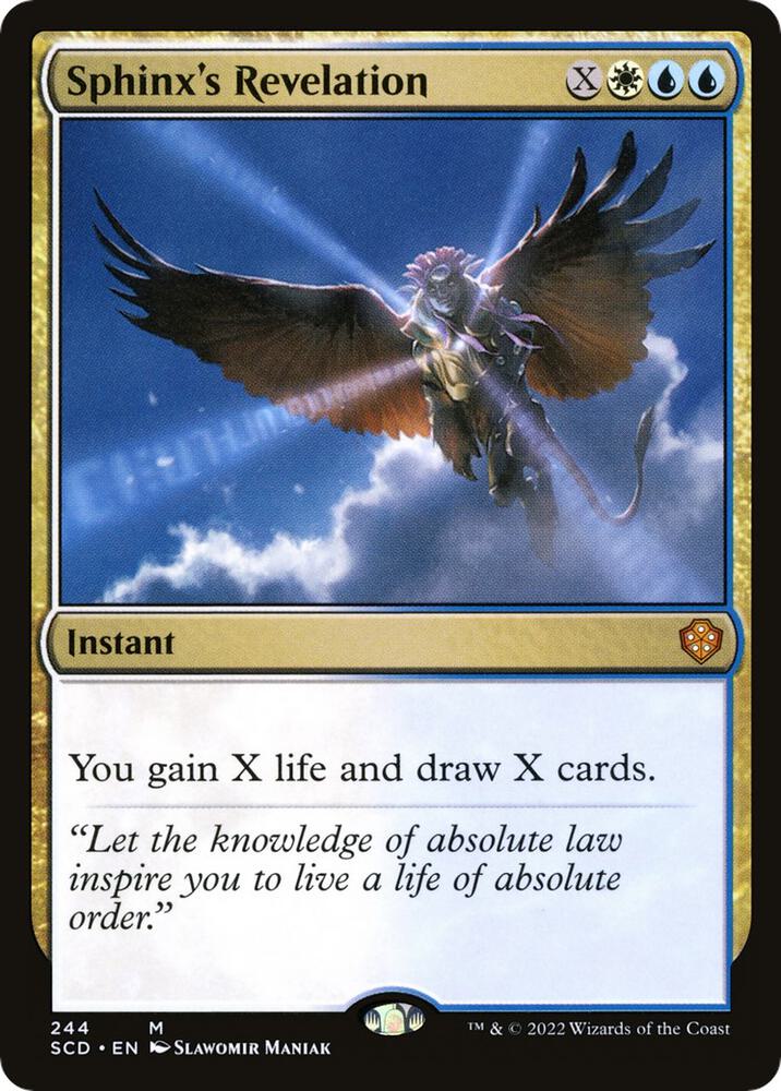 Sphinx's Revelation 244 card from Starter Commander Decks