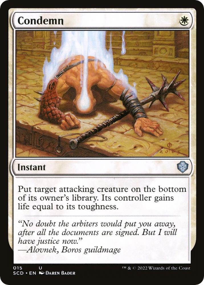 Condemn 15 card from Starter Commander Decks