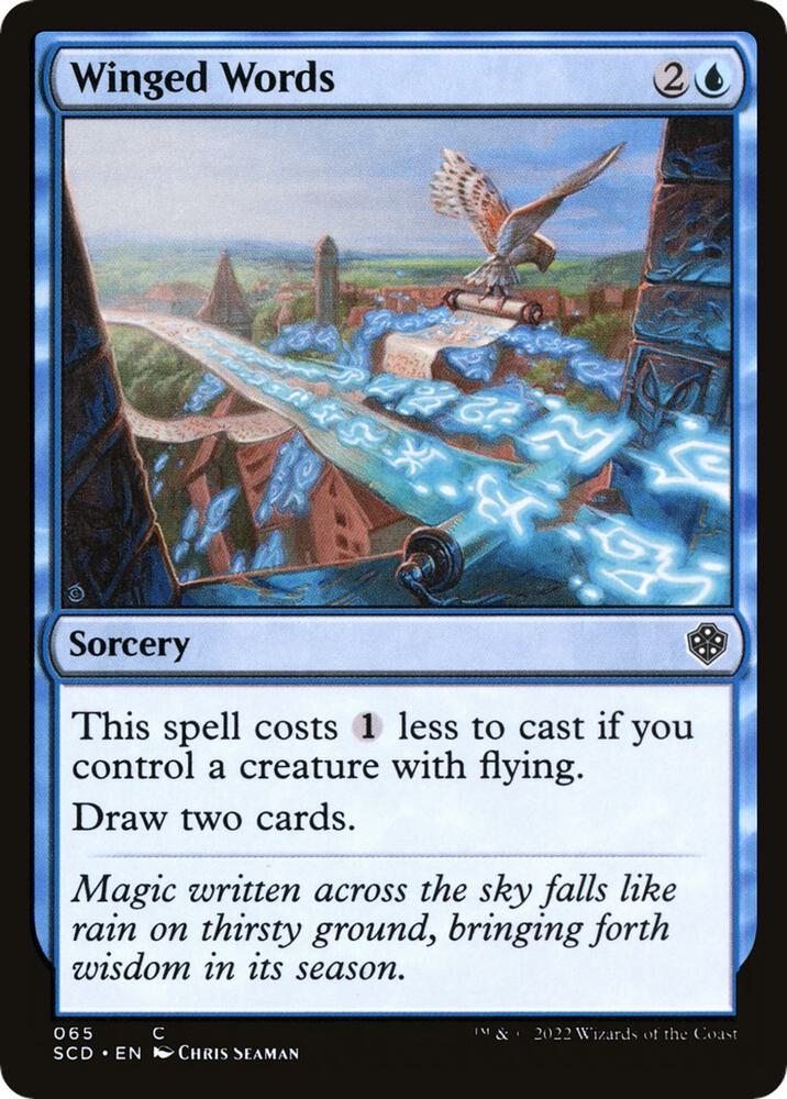 Winged Words 65 card from Starter Commander Decks
