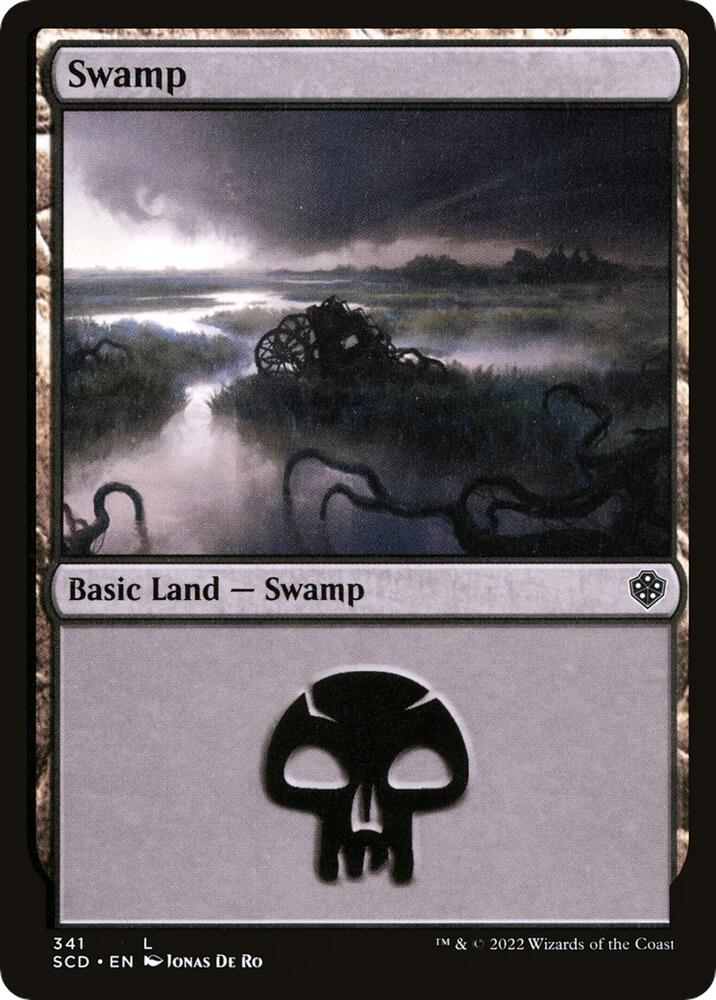 Swamp 341 card from Starter Commander Decks