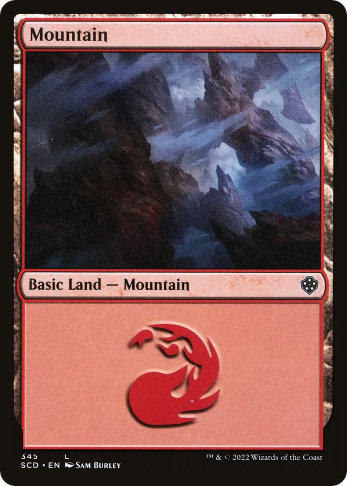 Mountain 345 card from Starter Commander Decks
