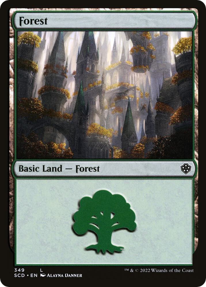 Forest 349 card from Starter Commander Decks