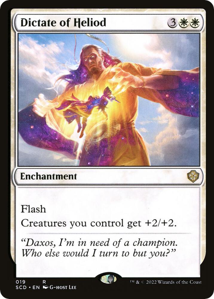 Dictate of Heliod 19 card from Starter Commander Decks