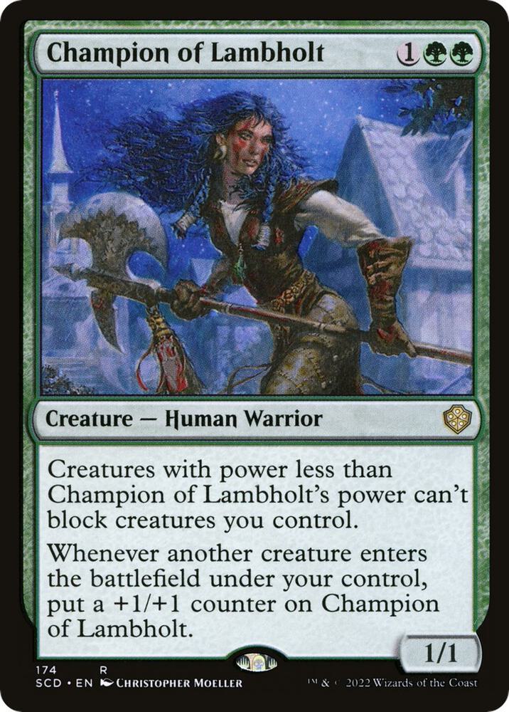 Champion of Lambholt 174 card from Starter Commander Decks
