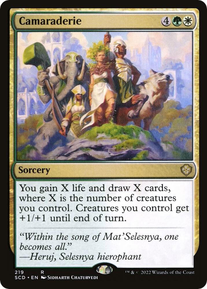 Camaraderie 219 card from Starter Commander Decks