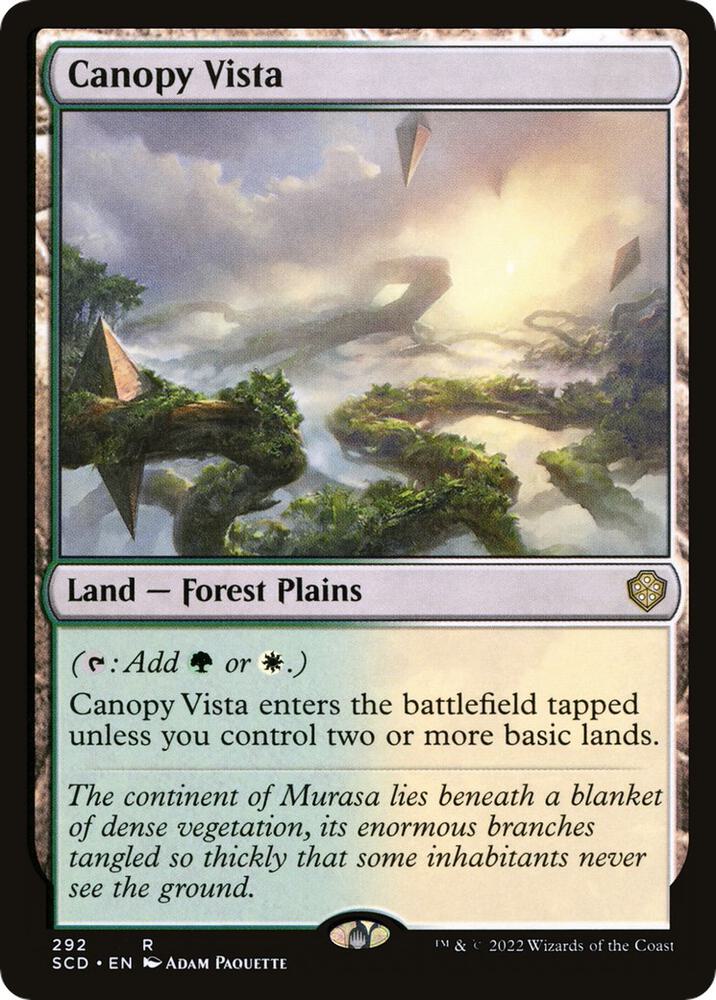 Canopy Vista 292 card from Starter Commander Decks