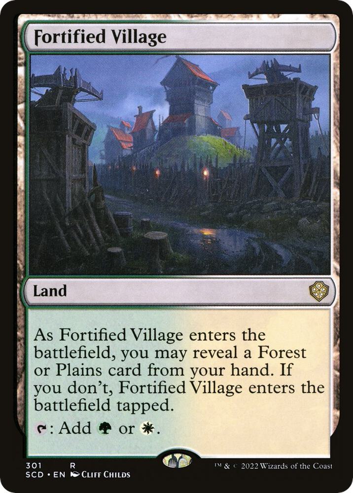 Fortified Village 301 card from Starter Commander Decks