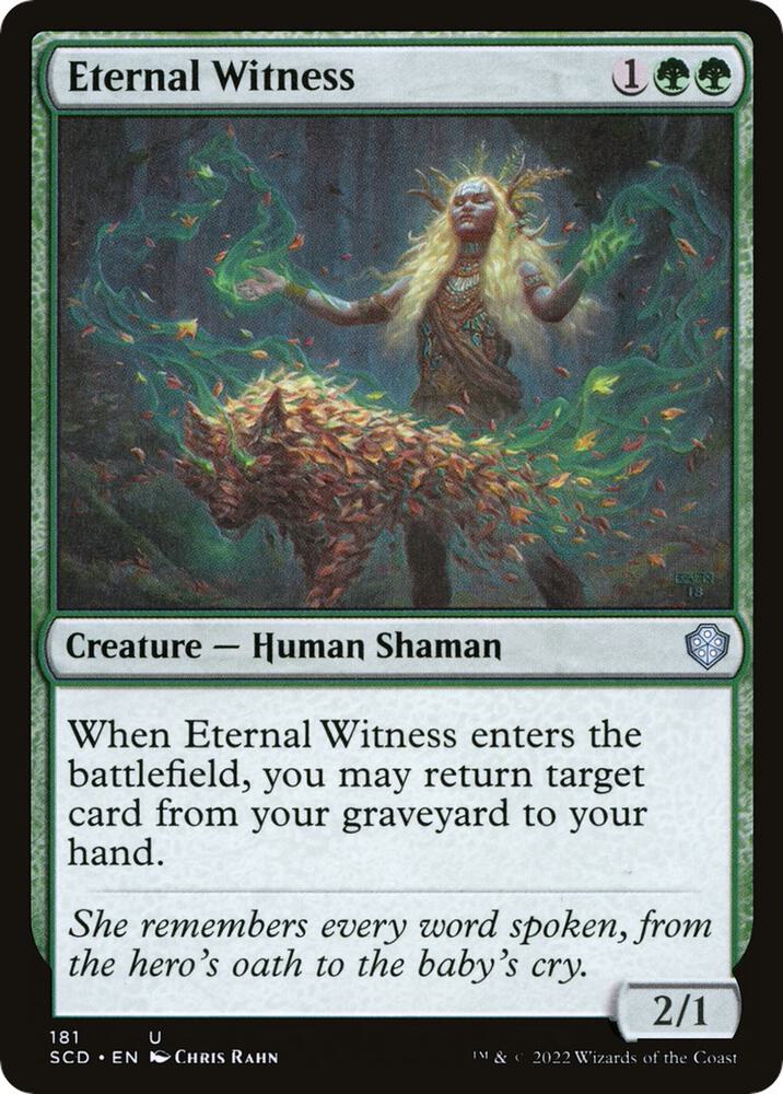 Eternal Witness 181 card from Starter Commander Decks