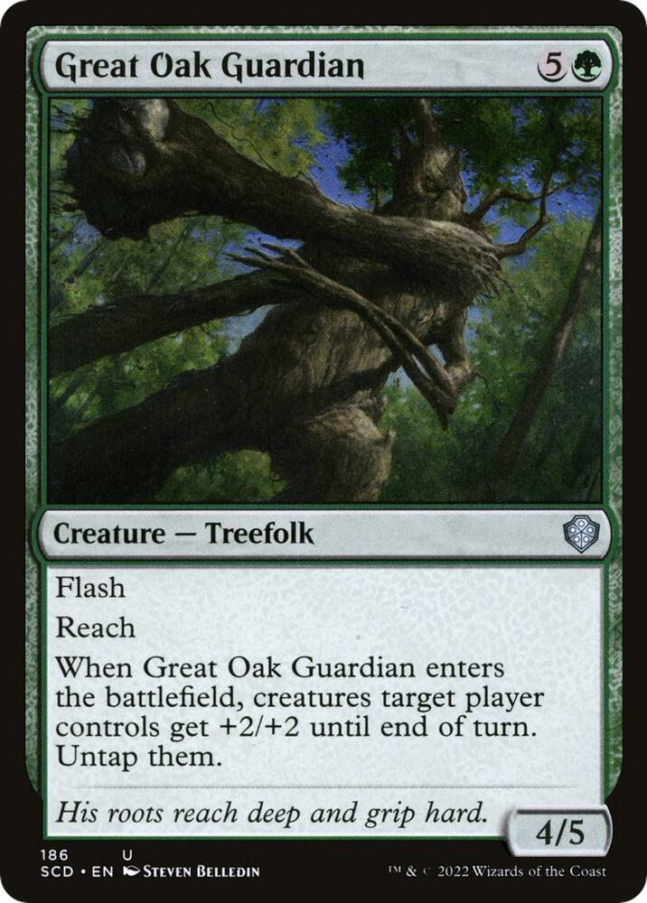 Great Oak Guardian 186 card from Starter Commander Decks