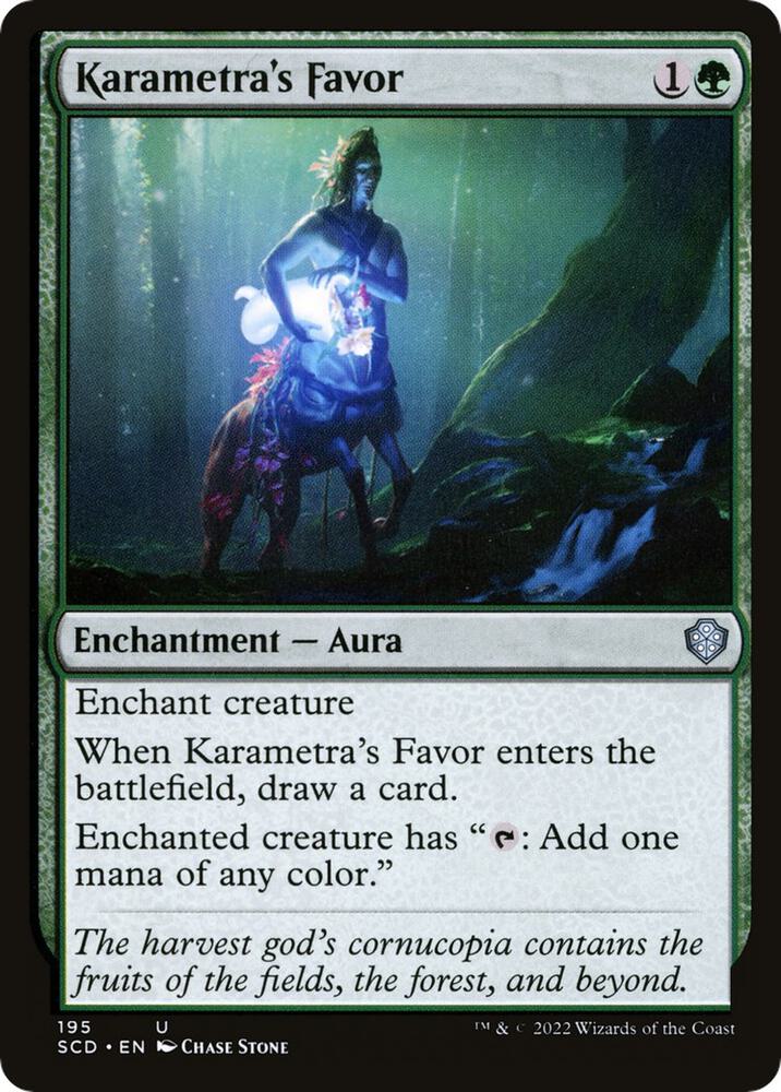 Karametra's Favor 195 card from Starter Commander Decks