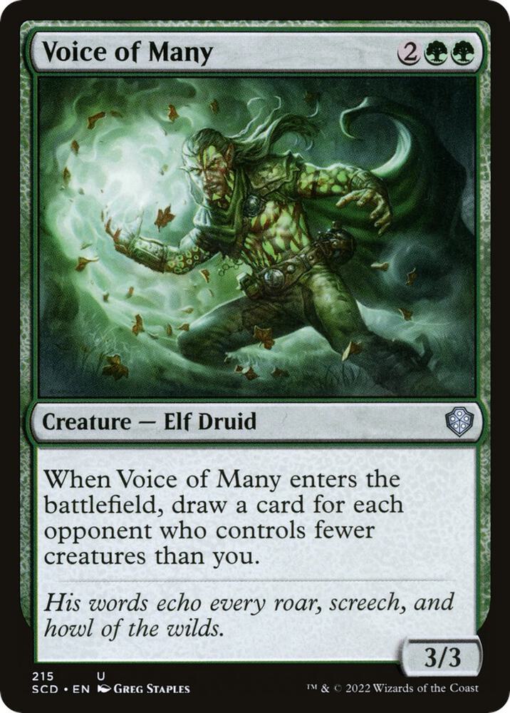 Voice of Many 215 card from Starter Commander Decks
