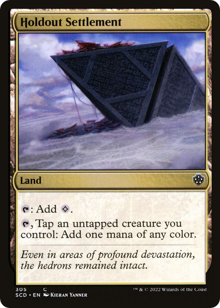 Holdout Settlement 305 card from Starter Commander Decks