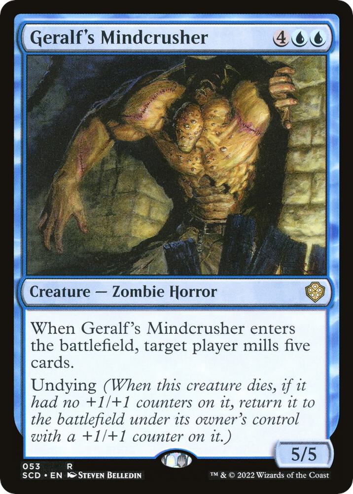 Geralf's Mindcrusher 53 card from Starter Commander Decks