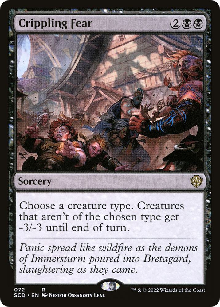 Crippling Fear 72 card from Starter Commander Decks