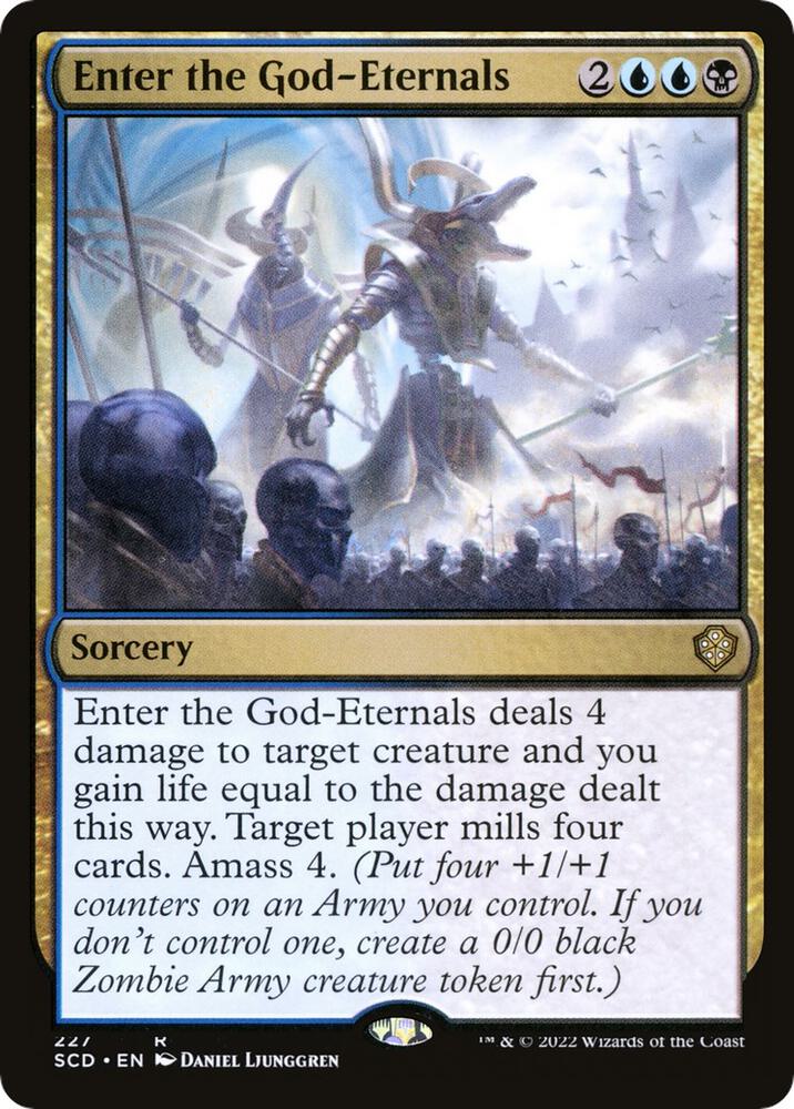 Enter the God-Eternals 227 card from Starter Commander Decks