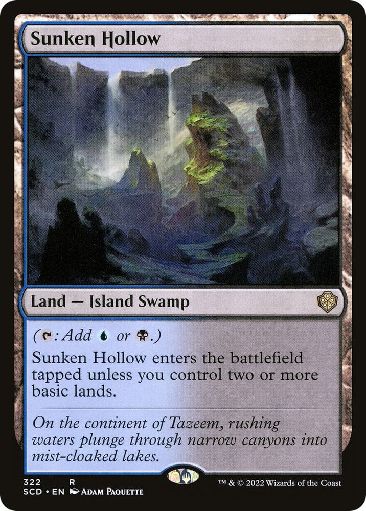 Sunken Hollow 322 card from Starter Commander Decks