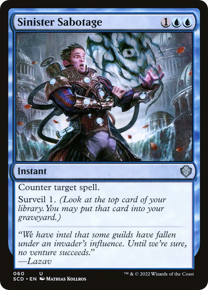 Sinister Sabotage 60 card from Starter Commander Decks
