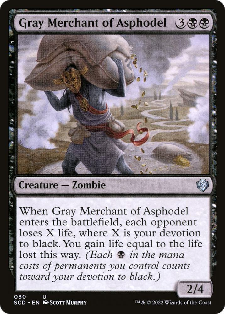 Gray Merchant of Asphodel 80 card from Starter Commander Decks