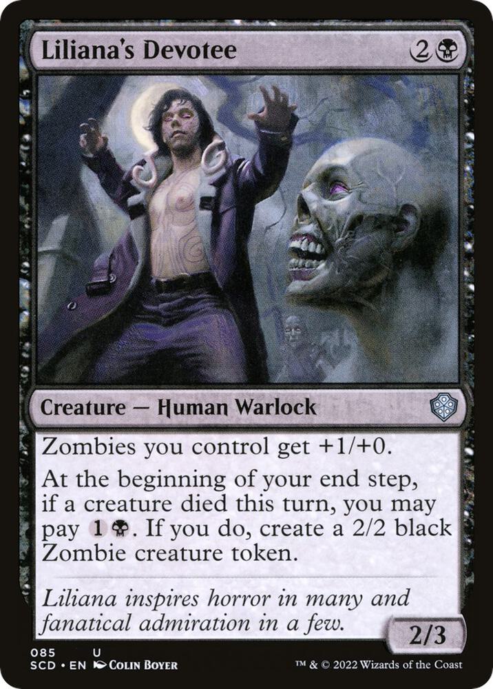 Liliana's Devotee 85 card from Starter Commander Decks