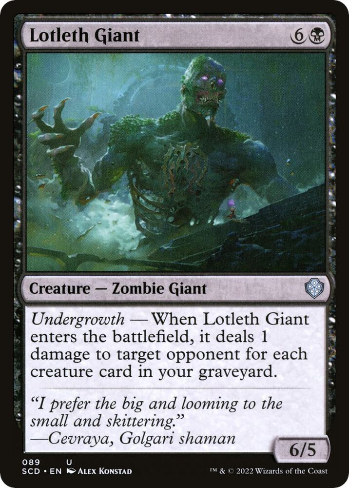 Lotleth Giant 89 card from Starter Commander Decks
