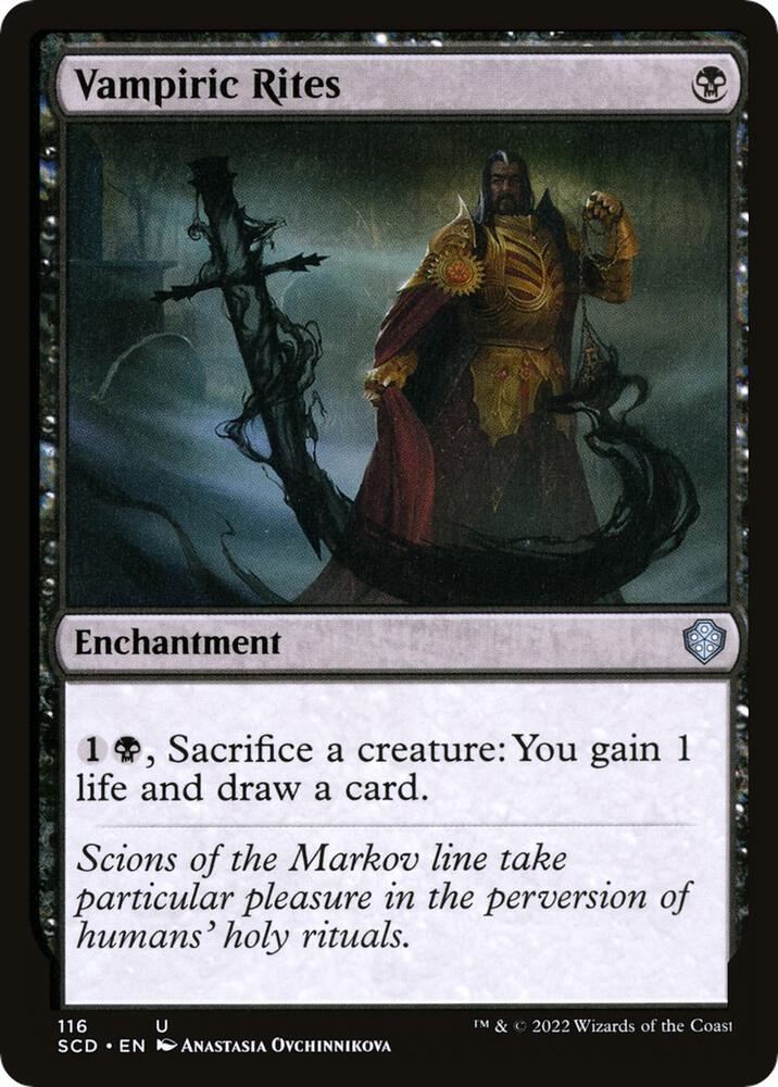 Vampiric Rites 116 card from Starter Commander Decks