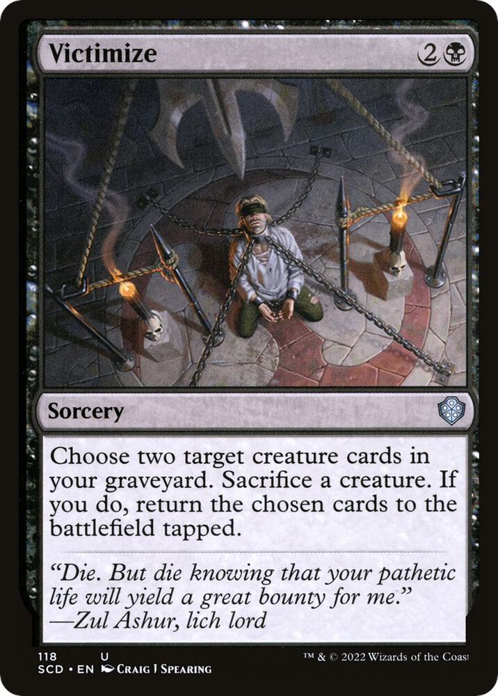 Victimize 118 card from Starter Commander Decks