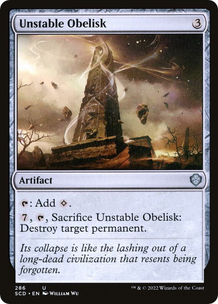 Unstable Obelisk 286 card from Starter Commander Decks