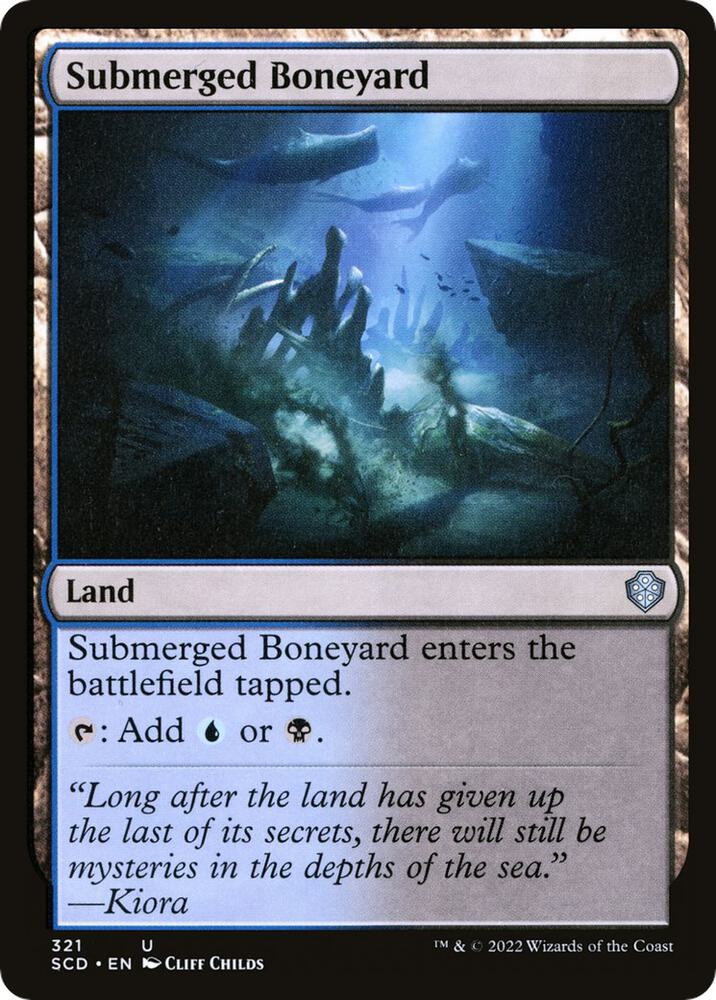 Submerged Boneyard 321 card from Starter Commander Decks