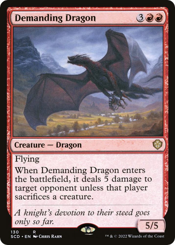 Demanding Dragon 130 card from Starter Commander Decks