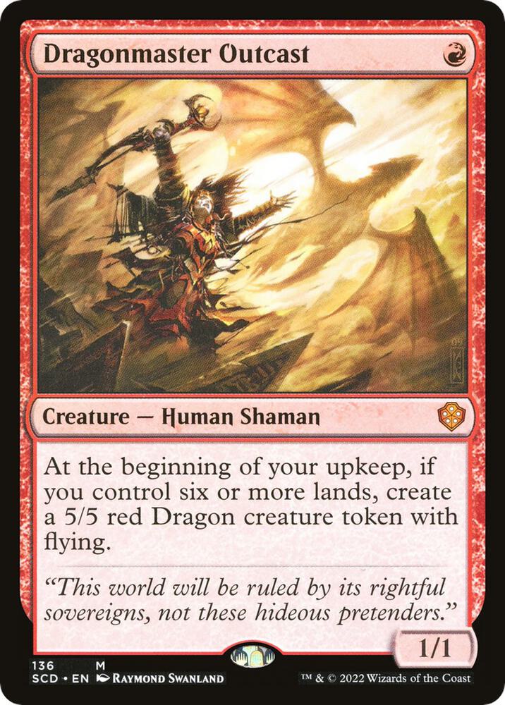Dragonmaster Outcast 136 card from Starter Commander Decks