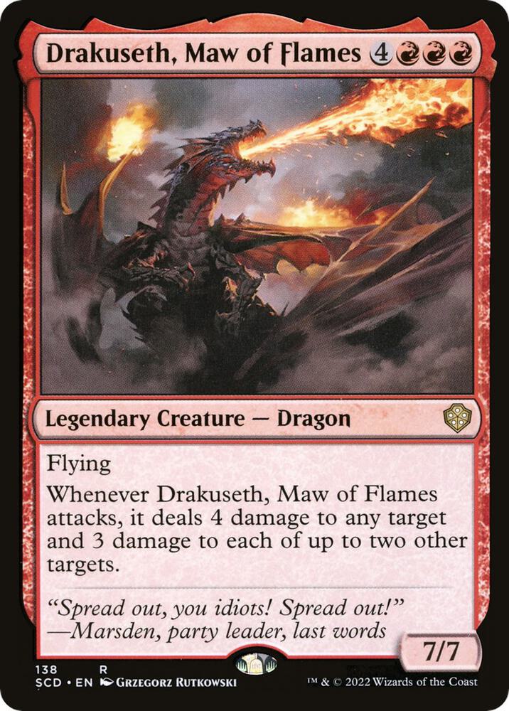 Drakuseth, Maw of Flames 138 card from Starter Commander Decks