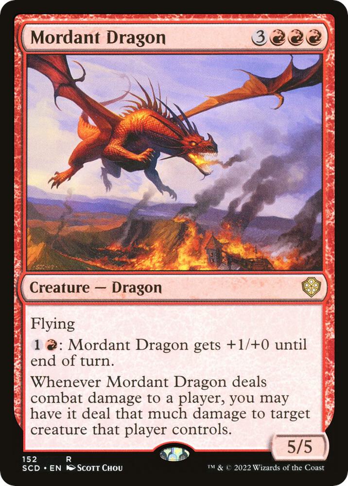 Mordant Dragon 152 card from Starter Commander Decks