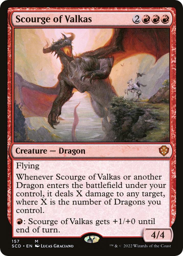 Scourge of Valkas 157 card from Starter Commander Decks