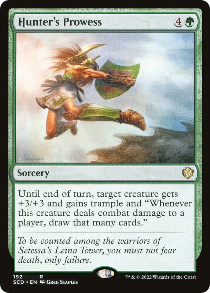 Hunter's Prowess 192 card from Starter Commander Decks