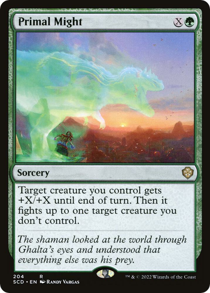 Primal Might 204 card from Starter Commander Decks
