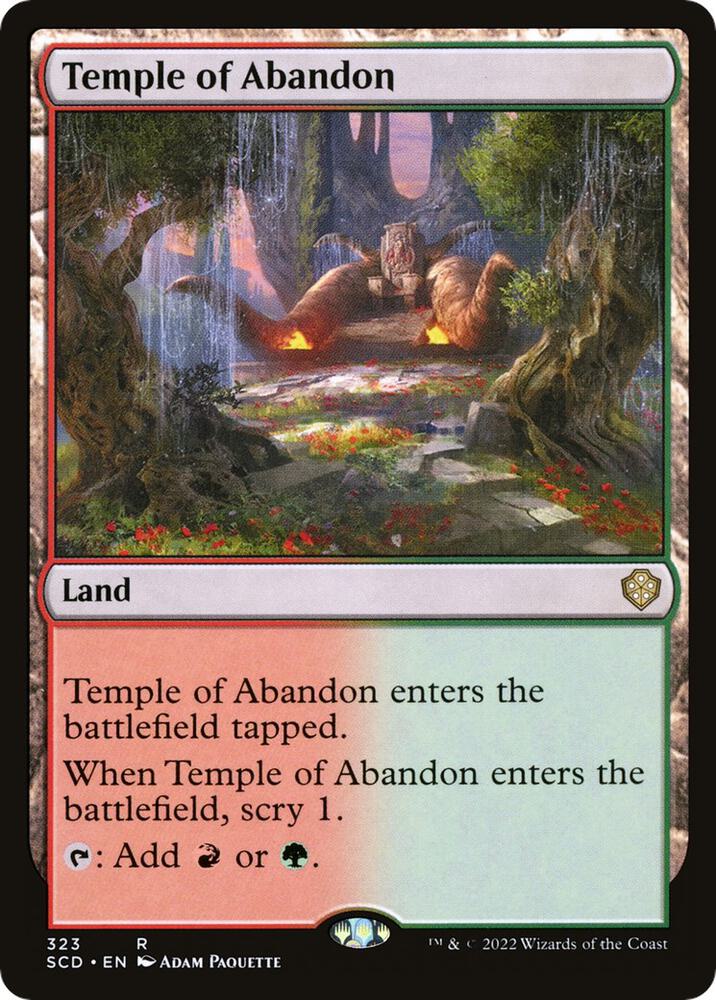 Temple of Abandon 323 card from Starter Commander Decks