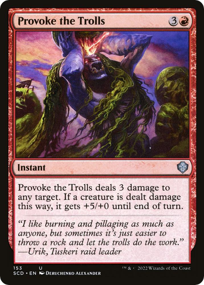 Provoke the Trolls 153 card from Starter Commander Decks