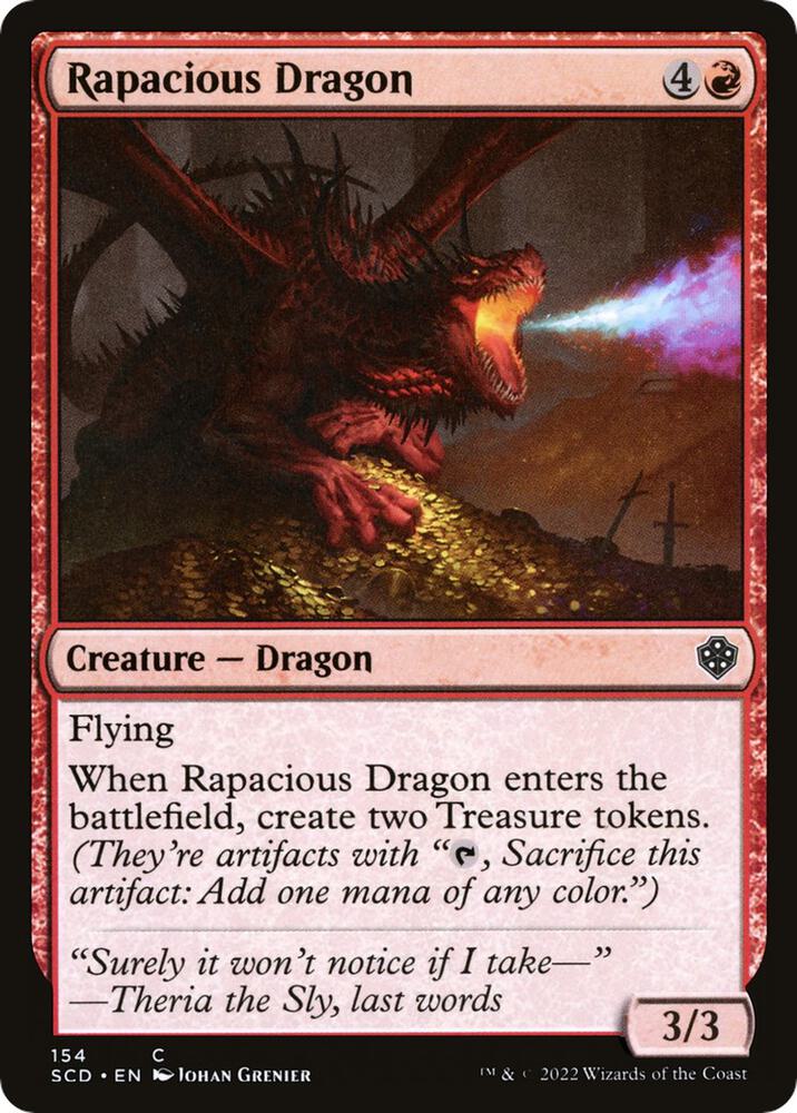 Rapacious Dragon 154 card from Starter Commander Decks
