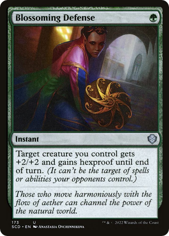 Blossoming Defense 173 card from Starter Commander Decks
