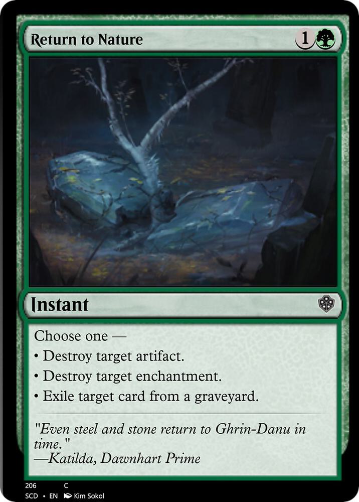 Return to Nature 206 card from Starter Commander Decks