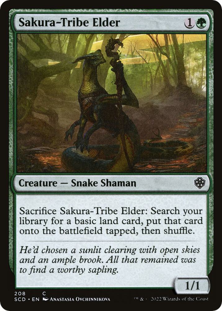 Sakura-Tribe Elder 208 card from Starter Commander Decks