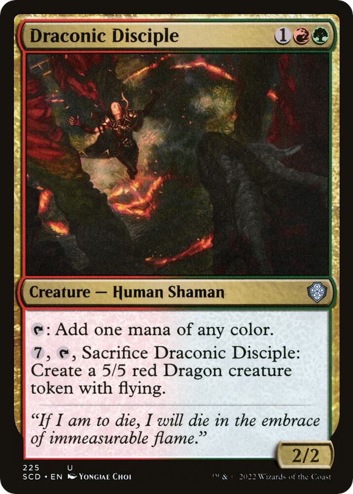 Draconic Disciple 225 card from Starter Commander Decks